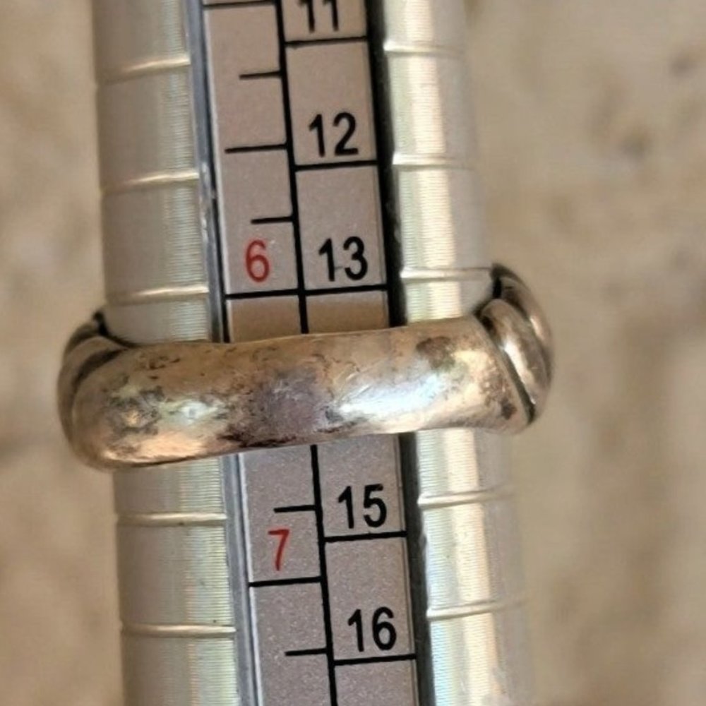 Chunky Southwest Native American chunky curved ribbed malachite 925 sterling rin - Picture 5 of 12